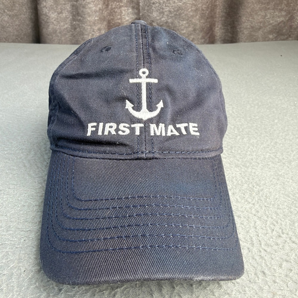 Legacy Voyage First Mate Anchor Navy Blue Baseball Cap Hat Adjustable Nautical